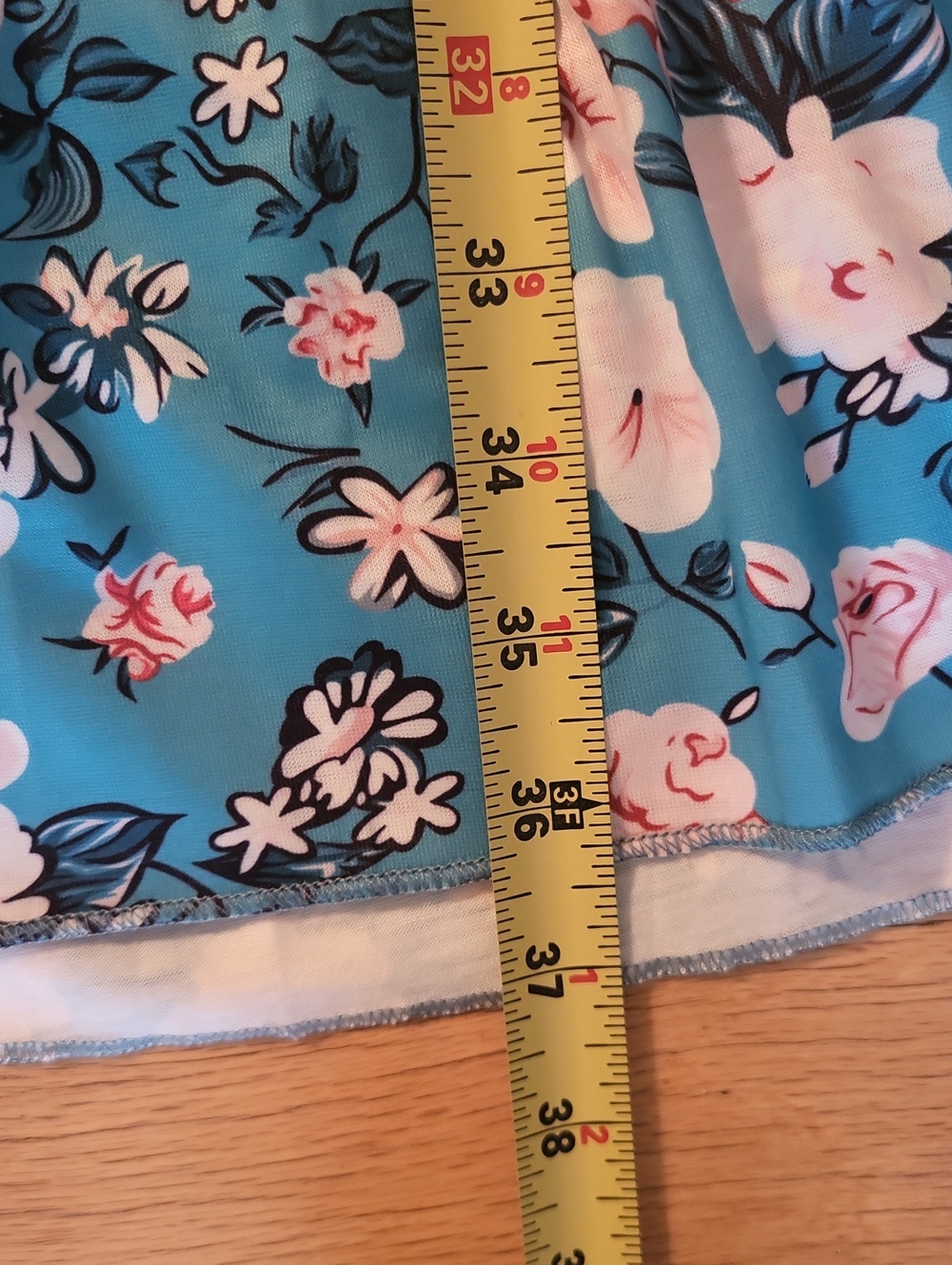 Floral Teal Dress - Picture 9 of 10